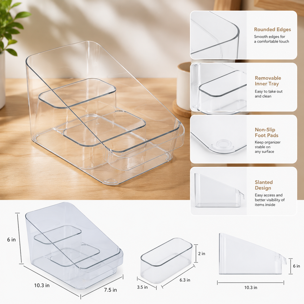 Clear Tiered Pantry Organizer