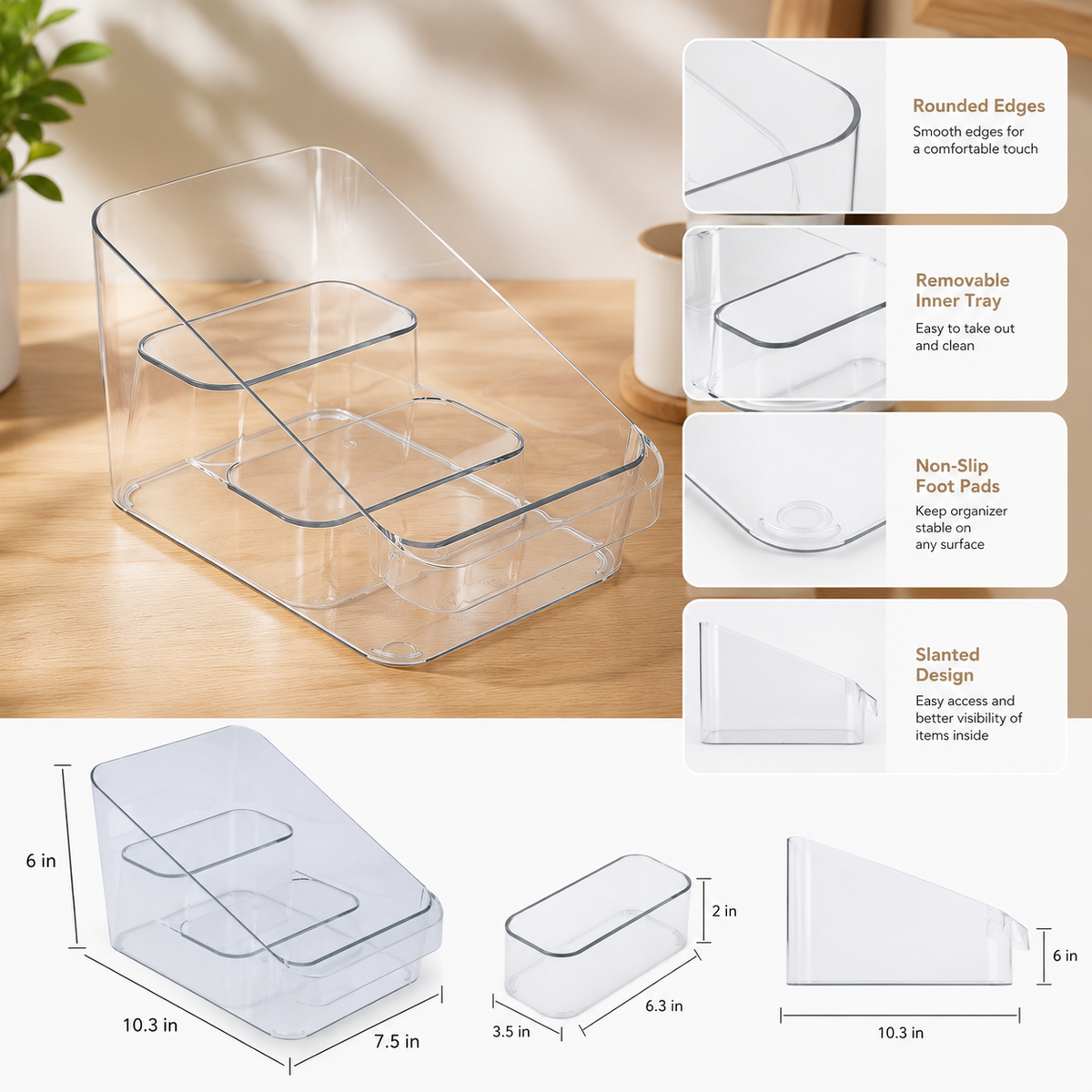 Clear Tiered Pantry Organizer