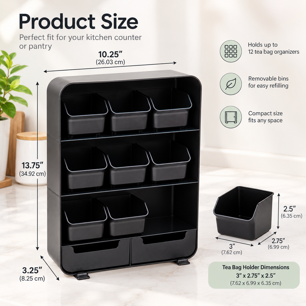 11-Drawer Tea Station Organizer